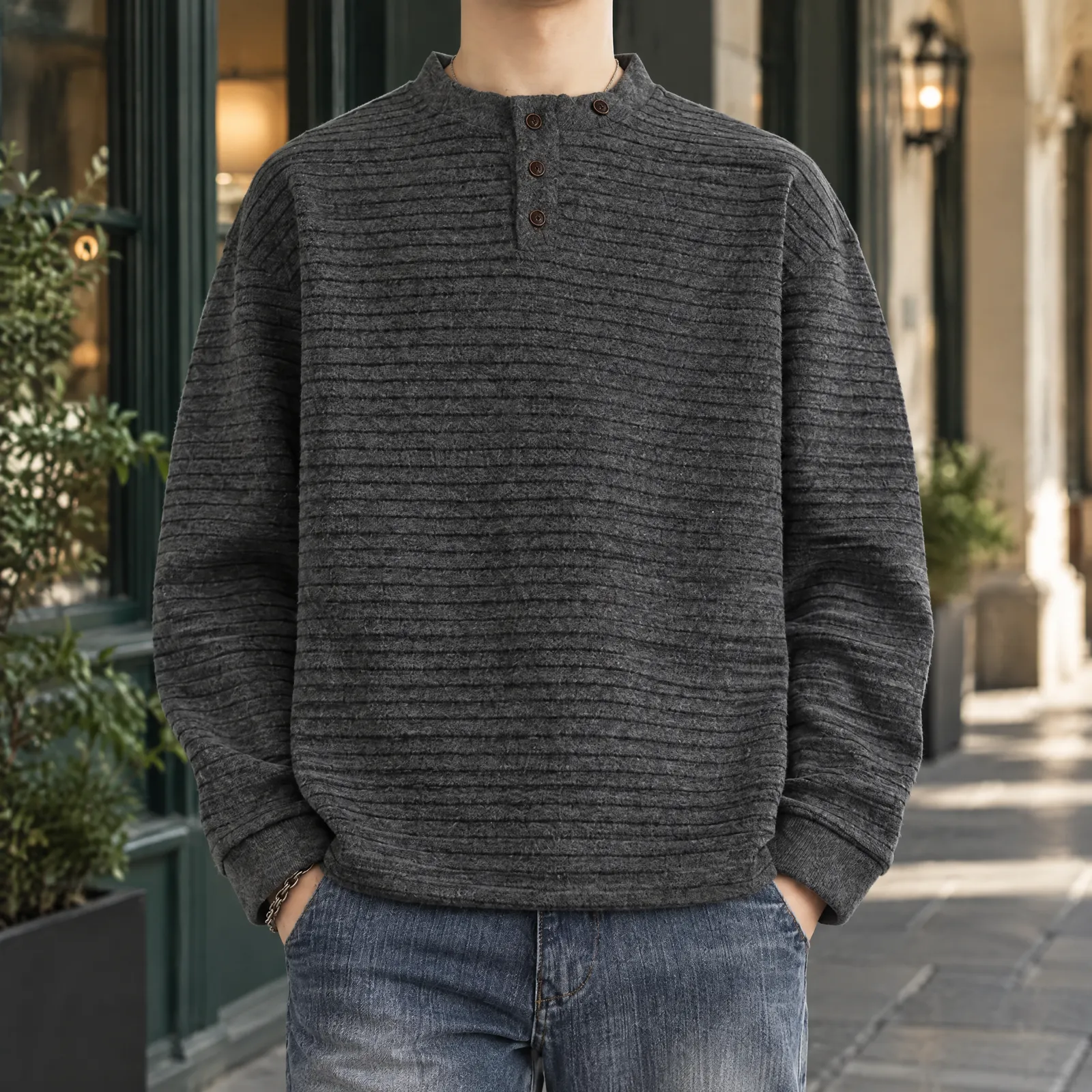 Ravenswood Striped Wool Knit: product view