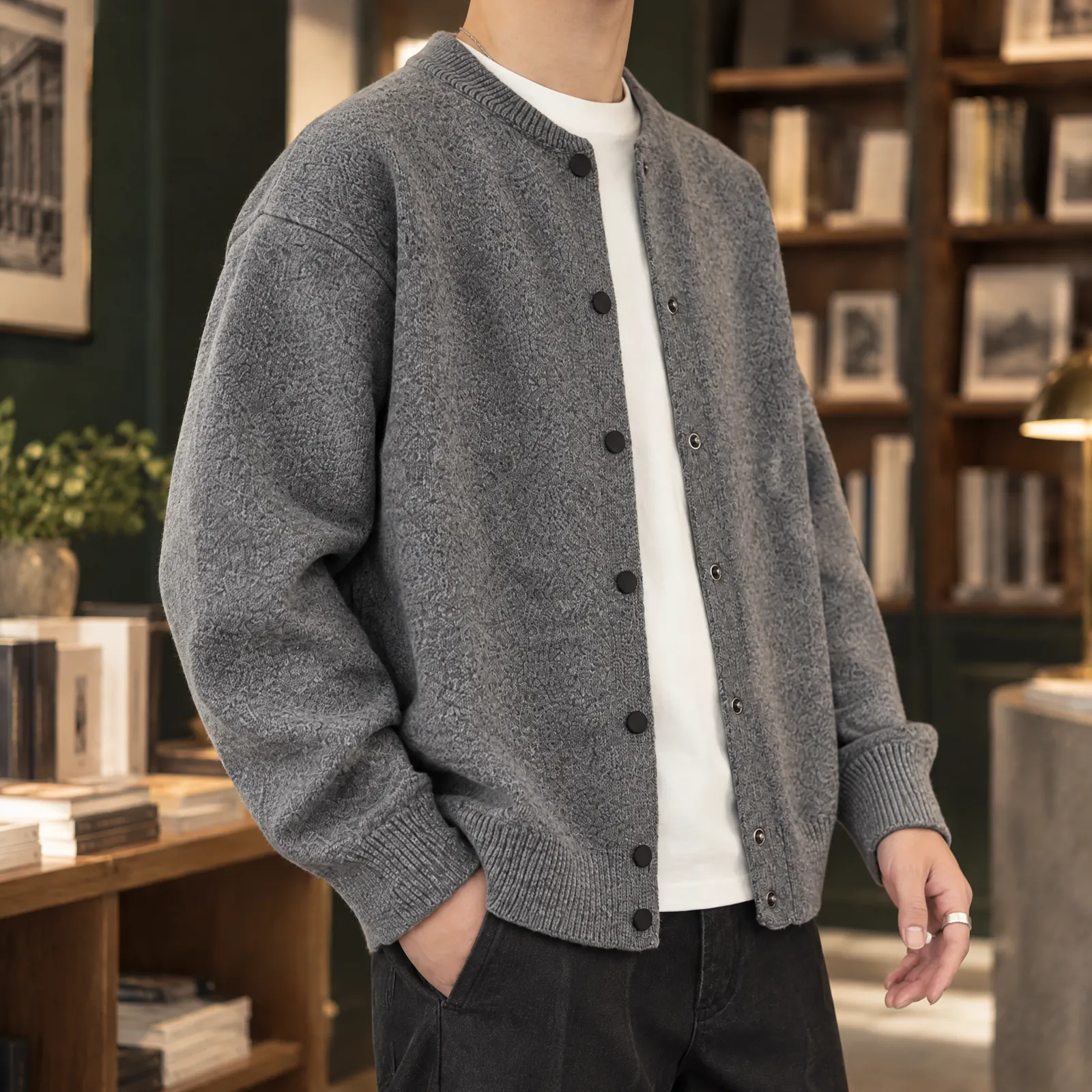 Woodford Knit Cardigan: styling view