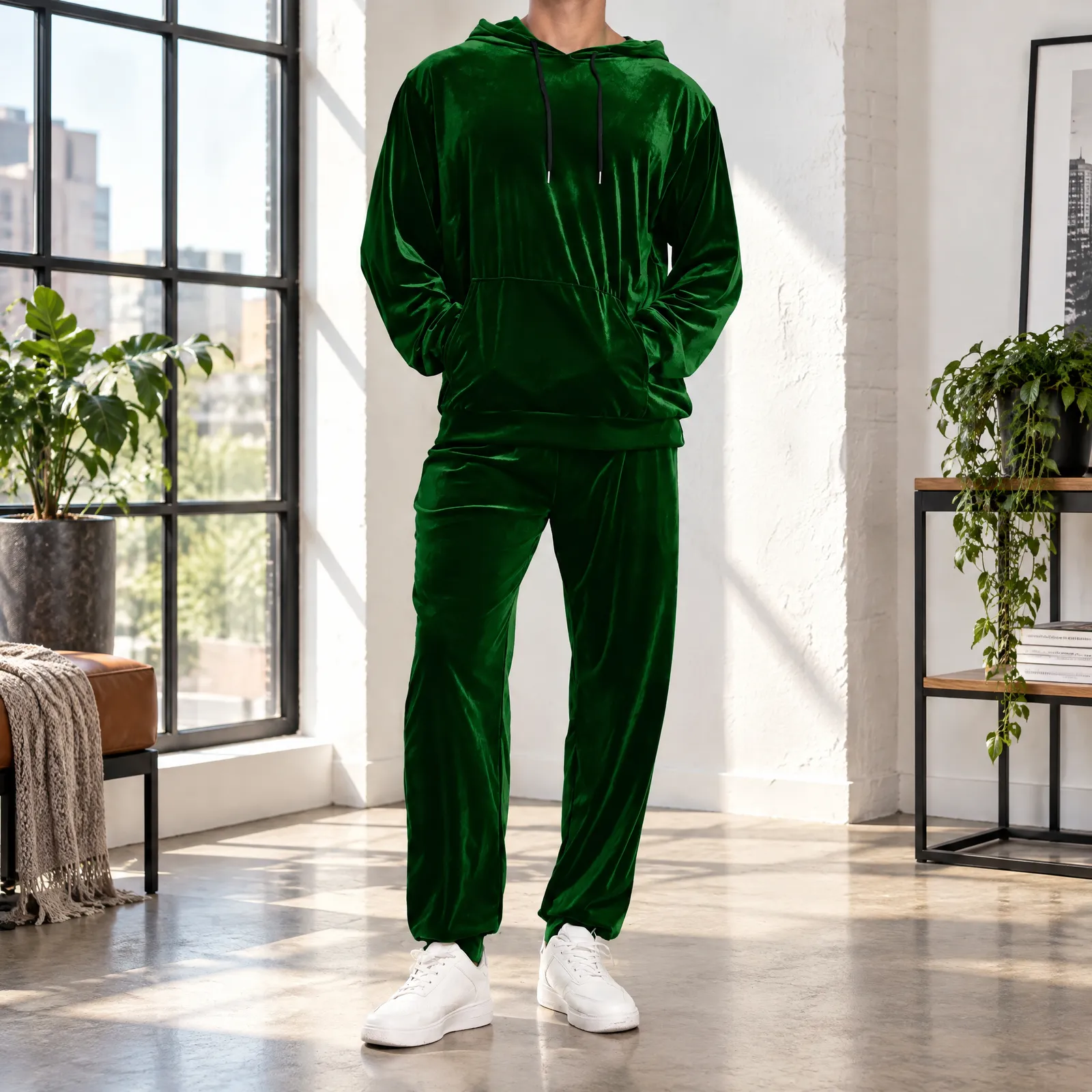 Moonstone Velvet Tracksuit: product view