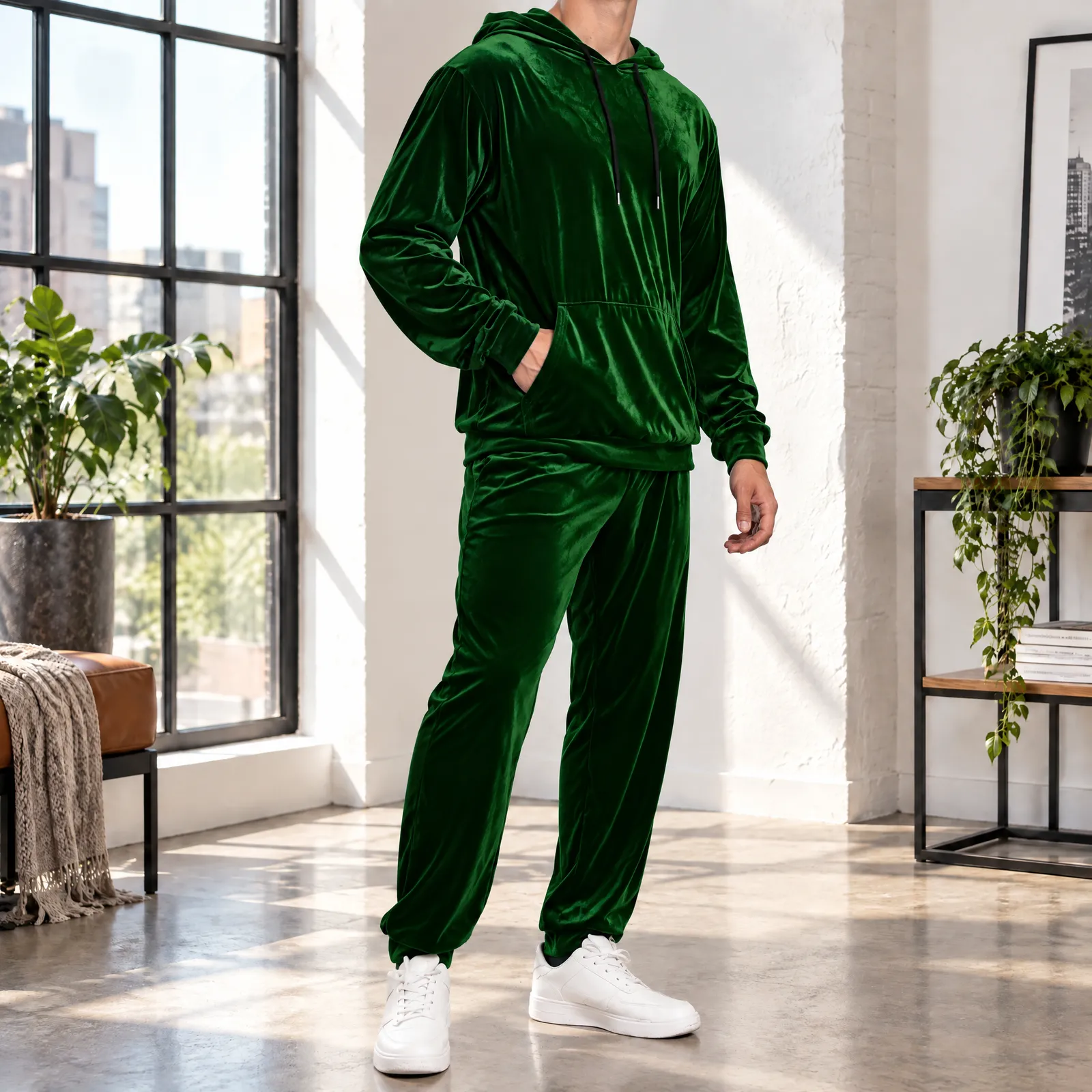 Moonstone Velvet Tracksuit: styling view